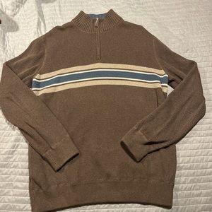 Eddie Bauer Brown Quarter Zip Sweater